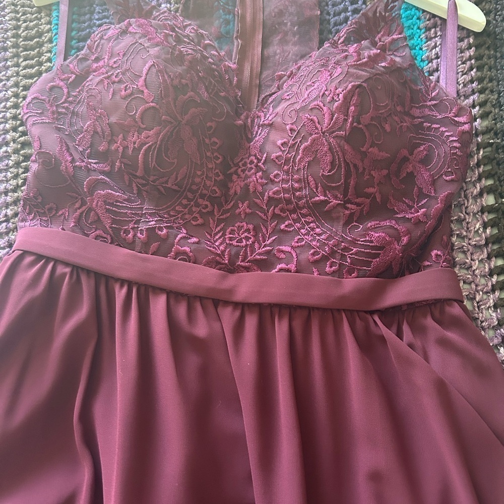 Kennedy Blue Bordeaux Style Iris Bridesmaid Dress Size 8 Wedding Formal - Picture 6 of 7